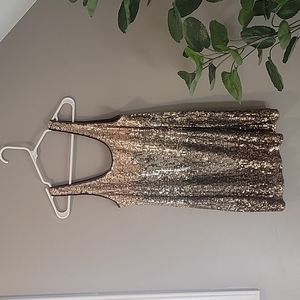 Gold Ombre sequin Express dress